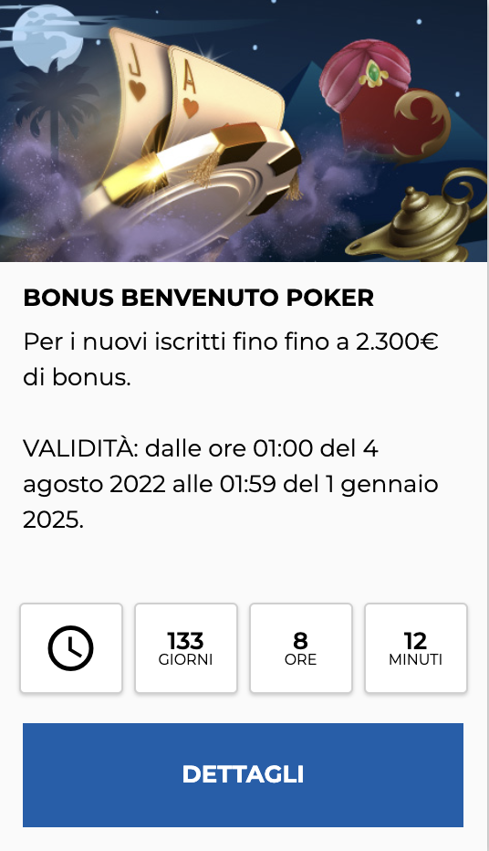 Bonus di Benvenuto Gold bet