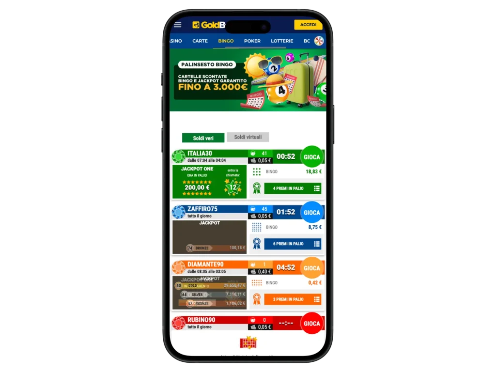 GoldBet bingo app